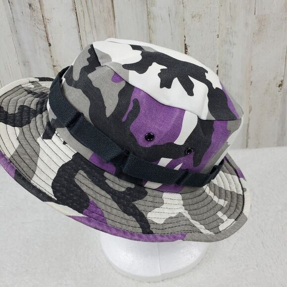 Purple Camo Jungle Hat Size Medium - Picture 4 of 7